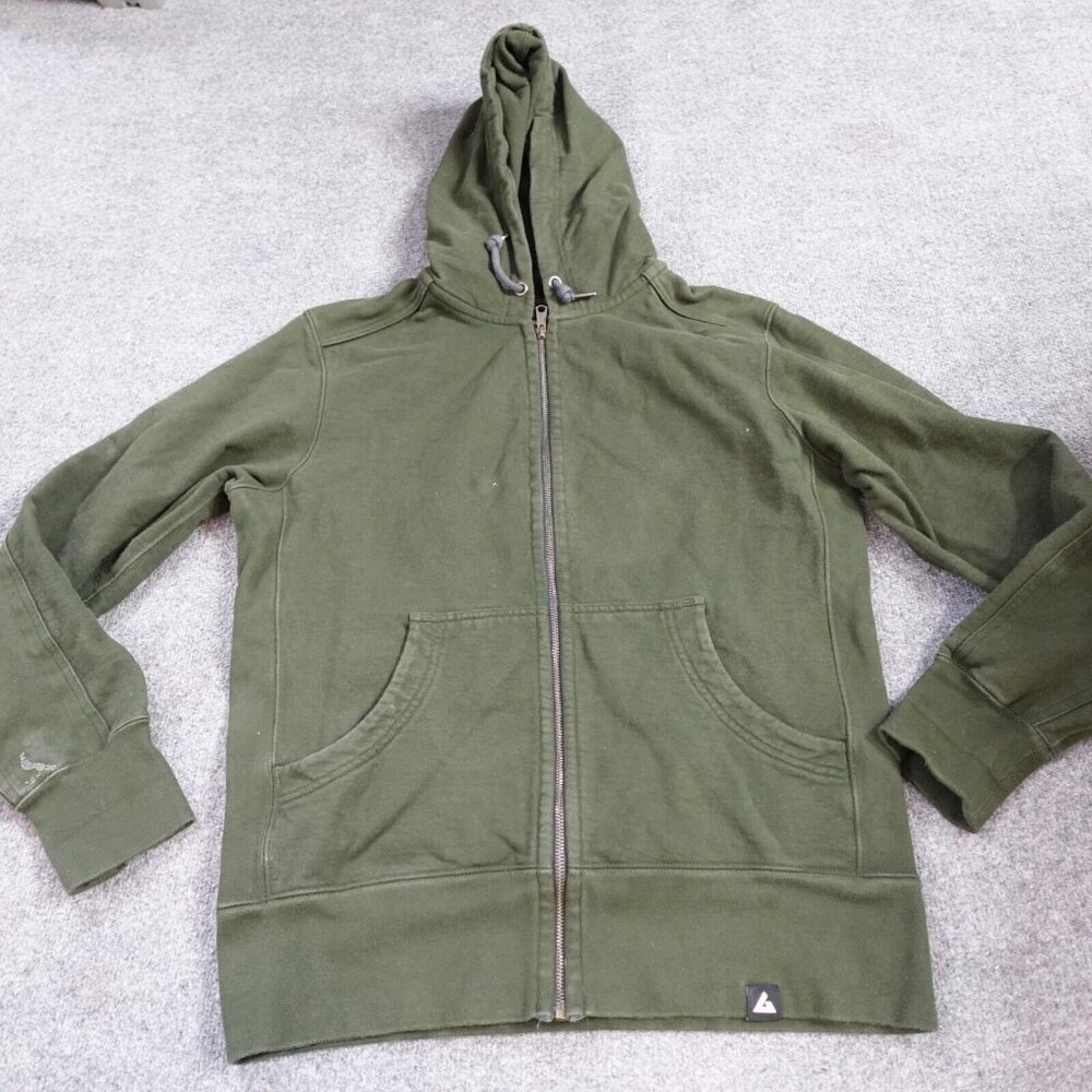 American Giant Olive Green Full-Zip Hoodie